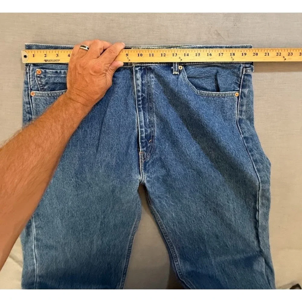 Levi's 505 Jeans Mens 40 Blue‎ Denim Straight Loose Pocketed Men 40X30.